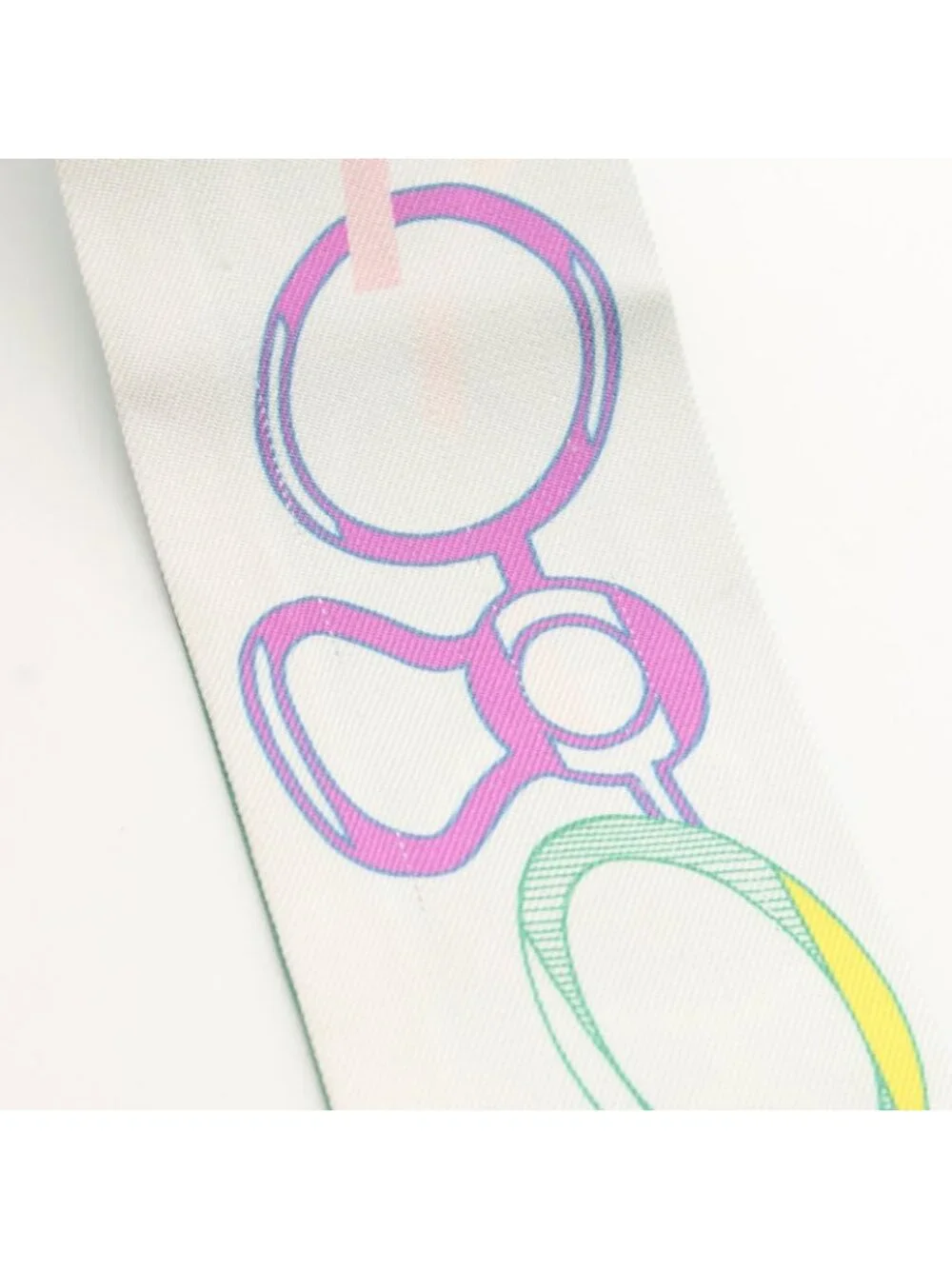 ★SOLD★ Hermes Scarf Re Boucles Ribbon Silk - Picture 7 of 8